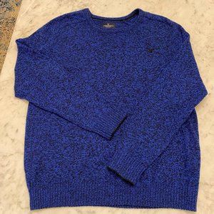 New! American Eagle AEO Blue & Black Sweater Large